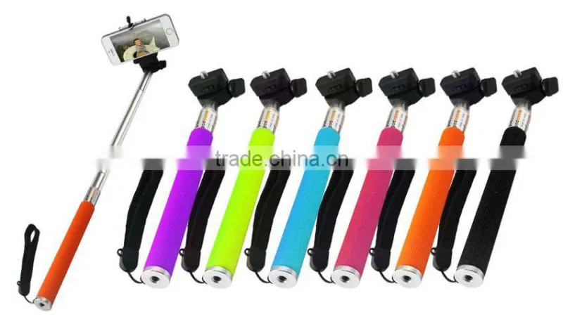 Extendable Selfie Stick Monopod With Bluetooth Remote Shutter For iPhone Samsung