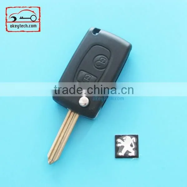 High Quatity Peugeot remote key for peugrot modified remote X key shell Car Key 2 button case
