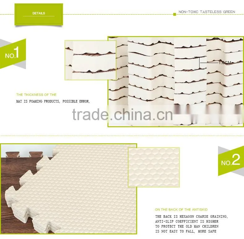 hardwood floor eva foam jigsaw/puzzle wall tile