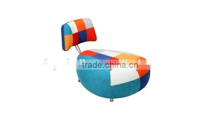 Patchwork backrest adjustable ottoman