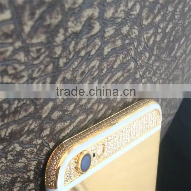 luxury housing for iphone 6 24k shiny gold edition(mirror gold housing)