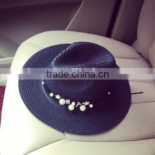 2016 Europe popular ladies handmade sun hats alibaba high quality cheaper wholesale hat straw