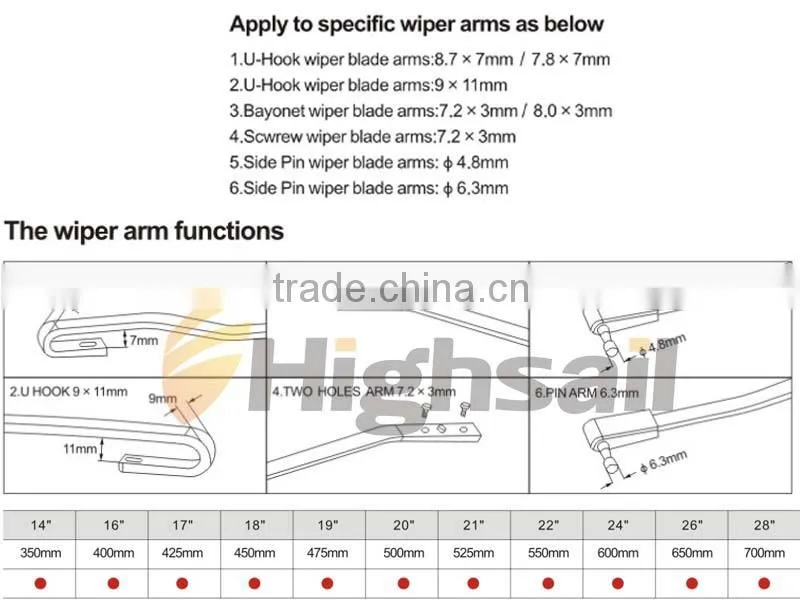 Automobile Universal Metal Frame Wiper Blade