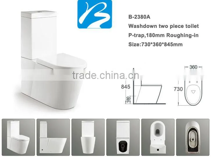 European Standard washdown two piece toilet
