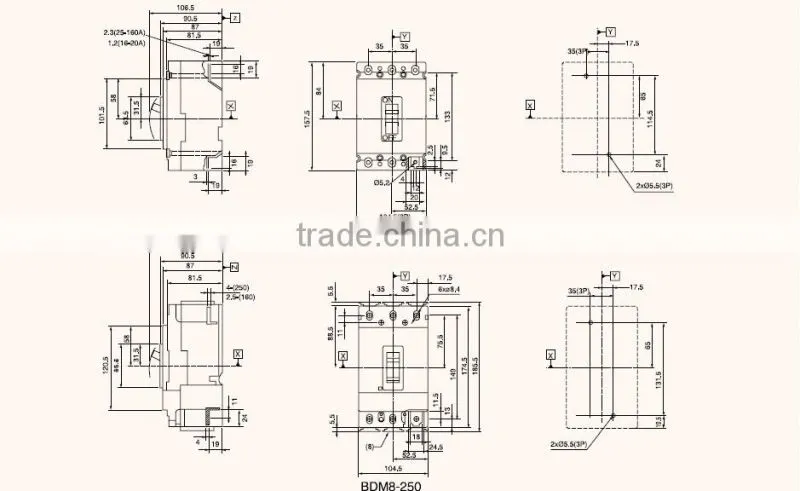 BDM8 CVL MOULDED CASE CIRCUIT BREAKER MCCB 400A 3P