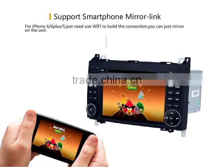 7 Inch High quality quickly double din search for contacts car gps dvd player for Benz A class W169 A150 A170