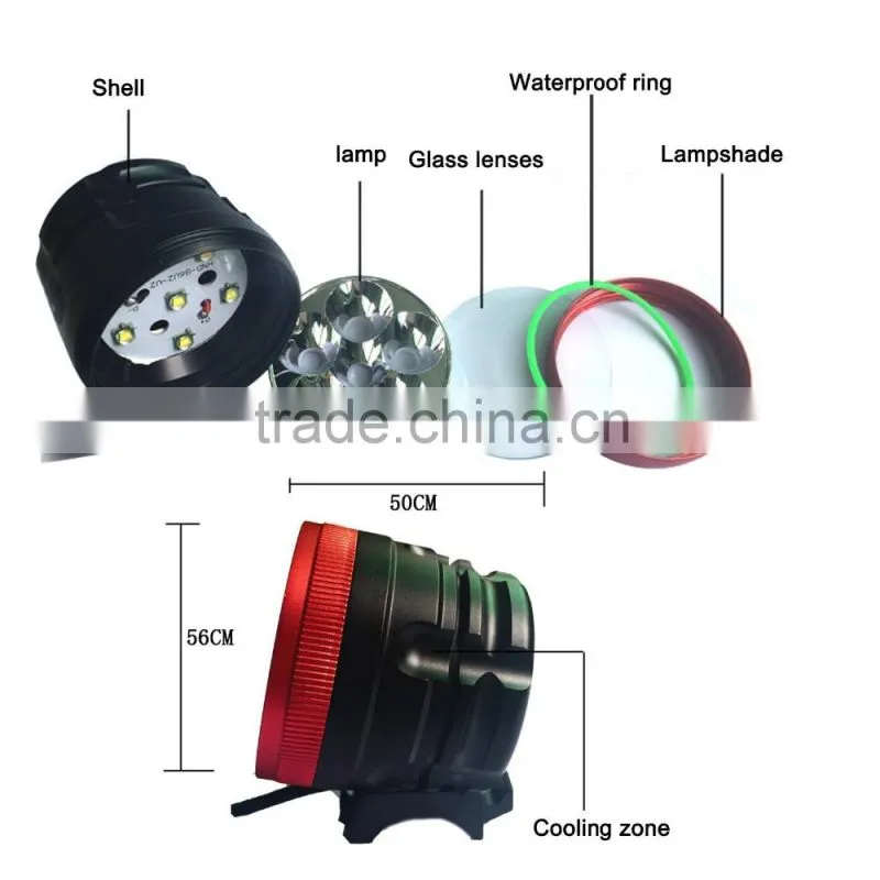 2 In 1 High Brightness 6 x XM-L T6 LED 3 Modes Bike Light Bicycle Front Lamp Headlight Headlamp + Battery Pack + Charger