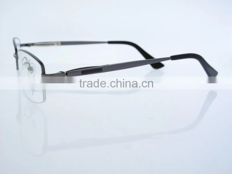 2016 New arrived woman metal optic frames half rimless 8834