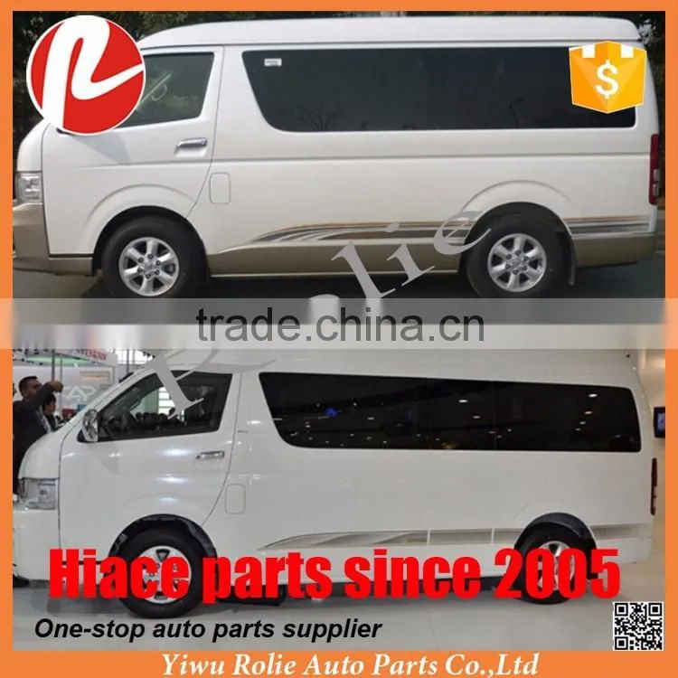 Car modification decoration accessoires body color side sticker printing A B design for Toyota hiace 2005-2016