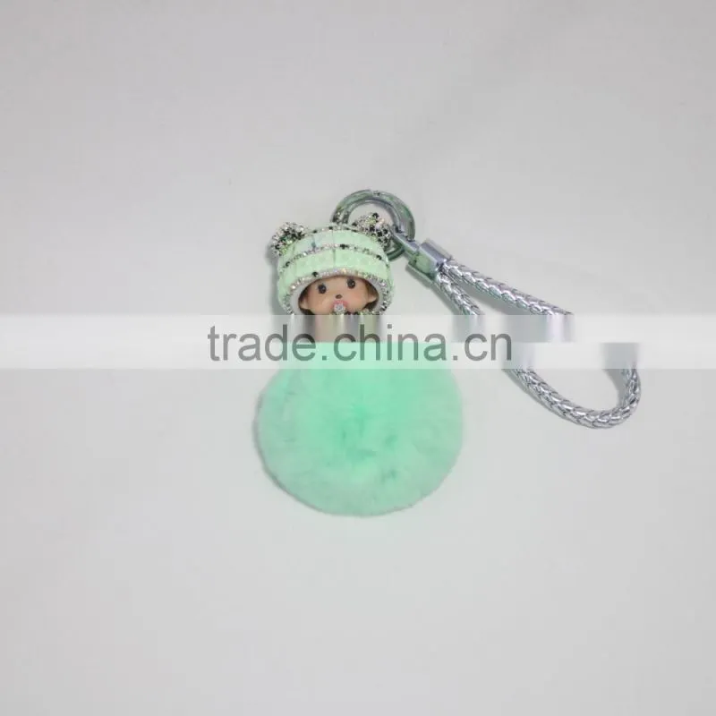 2015 wholesale fashion colorful fur little girl chain