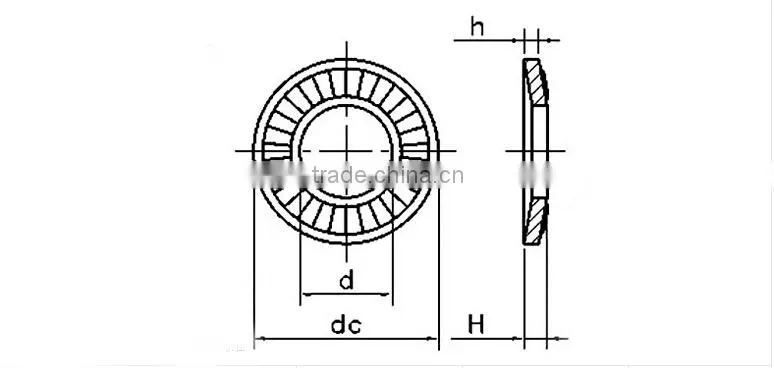 High quality Stainless steel butterfly washer/saddle single tooth washer
