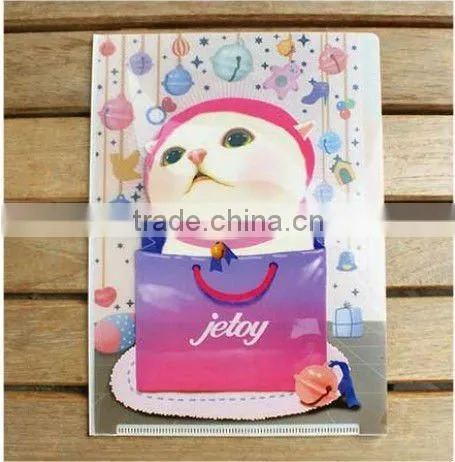 Fancy clear L shape file folder UV Printing