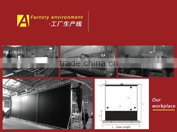Factory price oem electric rool up projection screen,300"(16:9)motorized projection screen