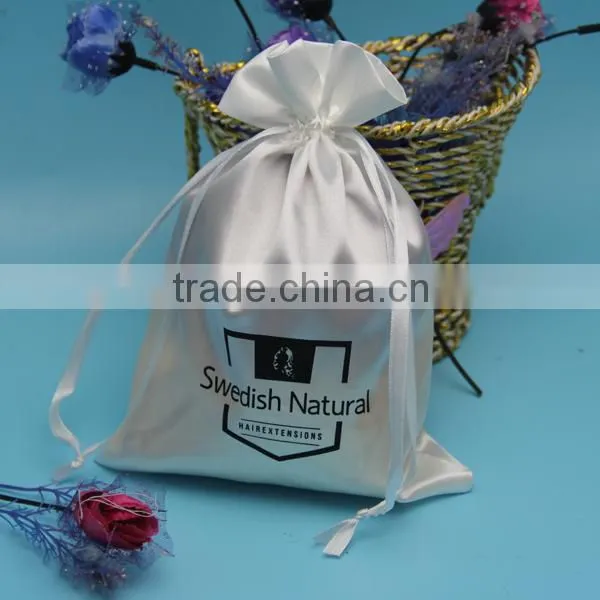 Soft Satin Black Drawstring Pouch for Jewelery soap herbs buttons favor bag