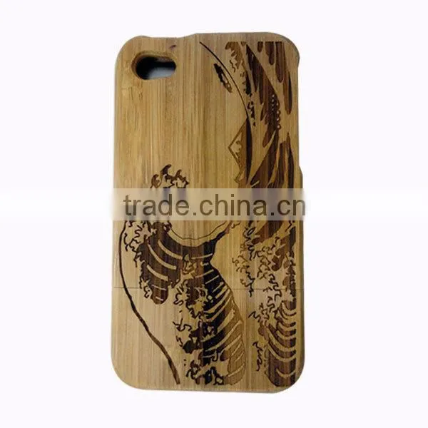 Custom laser logo handmade for bamboo iphone 5 case