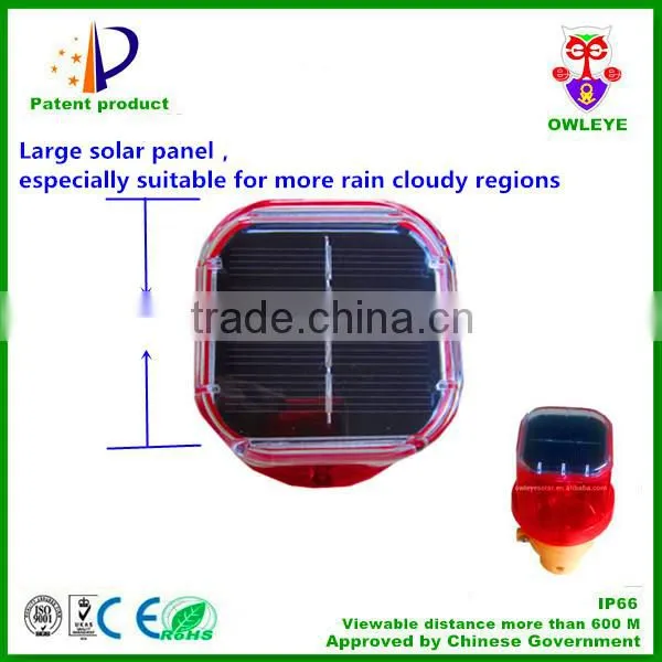 solar led flashing warning road safety light