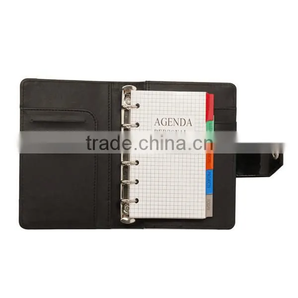 Zipper leather agenda organizer planner notebook