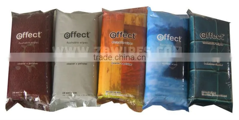 Flushable Wipes for Leather / Wood / Stainless Steel / Window / Bathroom