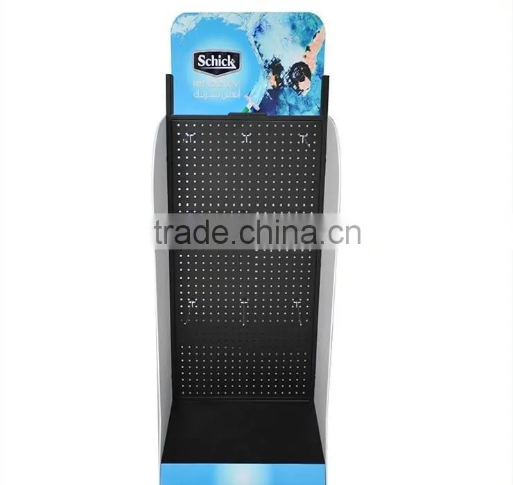 Factory custom Floor Display Stand With Metal Hook for retail