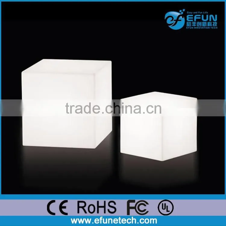 battery operated rgb color changed mood light illuminated led glow cube tables