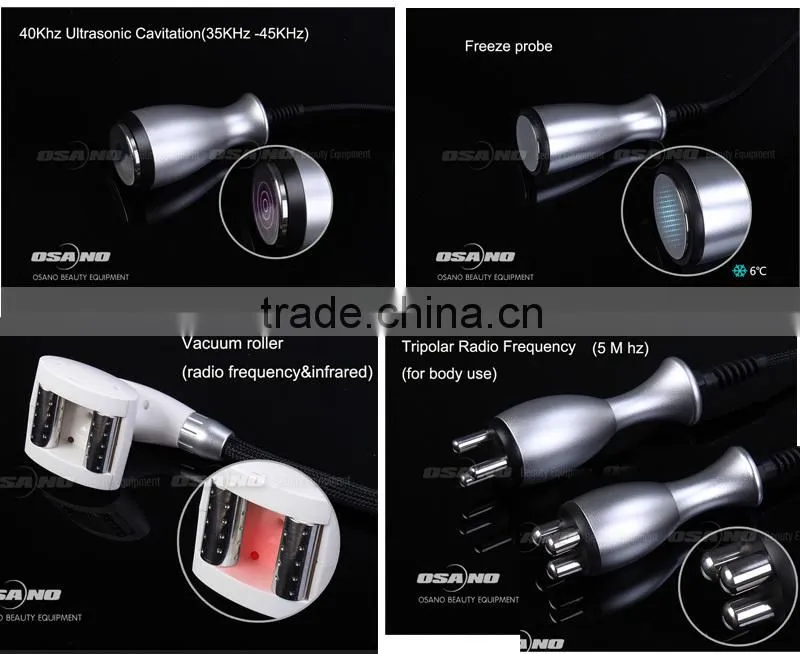 Icy Probe & Supersonic Cavitation & RF & Vacuum Roller Massage 3 In 1 Slimming & Beautifying Machine