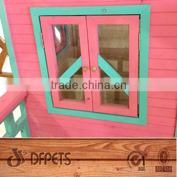 Pink Children Portable Wooden Playhouse DFP016