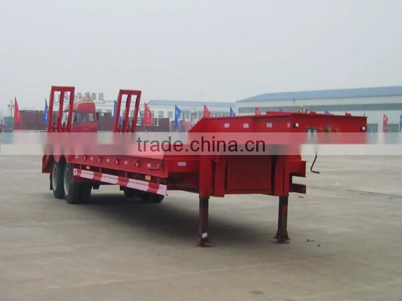 3 axles extendable lowbed trailer, telescoping container trailer