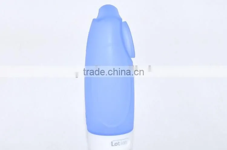 cute silicone baby bottle for lotion and cream filling while traveling MP4410