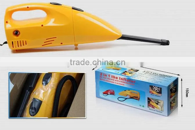 2 in 1 Auto Vacuum Cleaner With Air Compressor