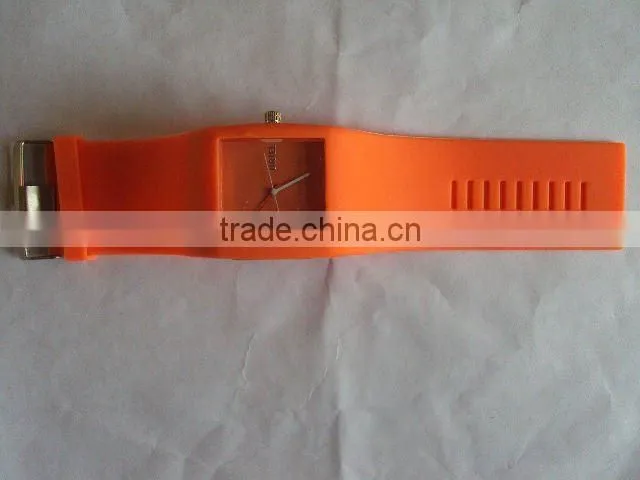 Customized logo silicone unisex wristwatch