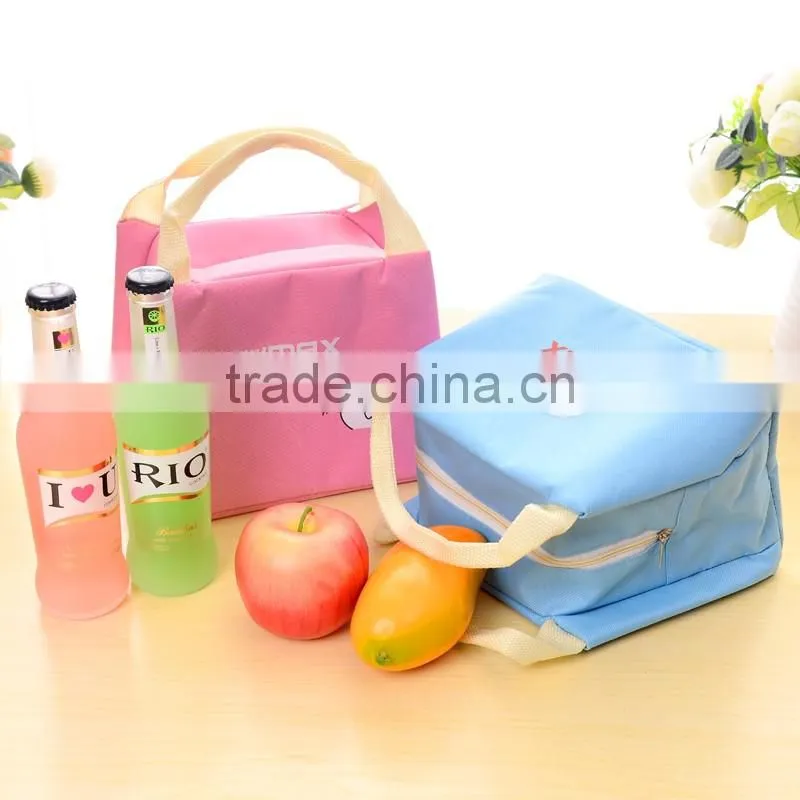 Promotion Pattern Canvas luminum foil insulated thermal kids lunch bag for school