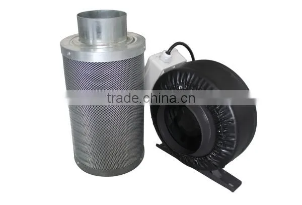 Hydroponics Odor Removal Ventilative Fan With Filter
