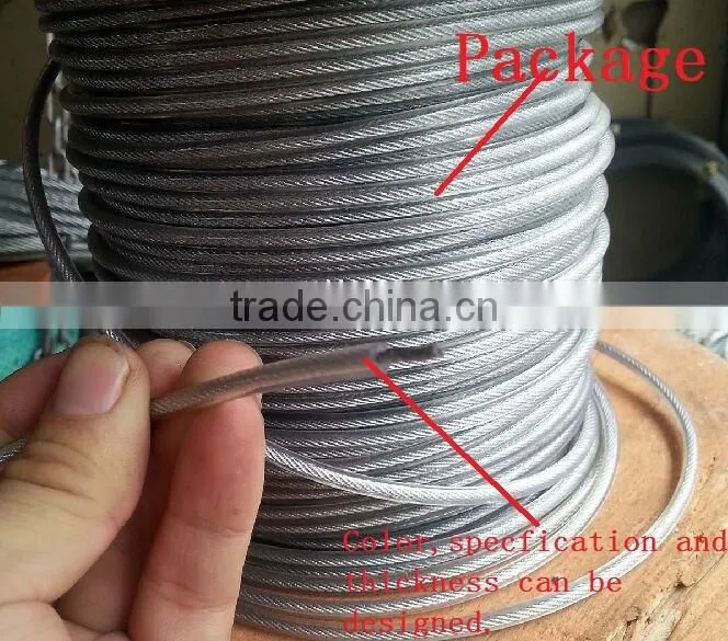 alibaba express 12mm pvc coated steel wire rope sling price hoist