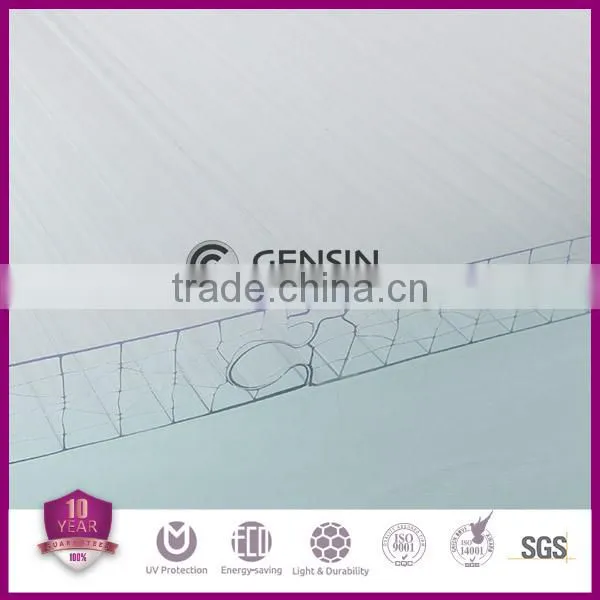 40mm thick polycarbonate translucent building elements for wall decoration