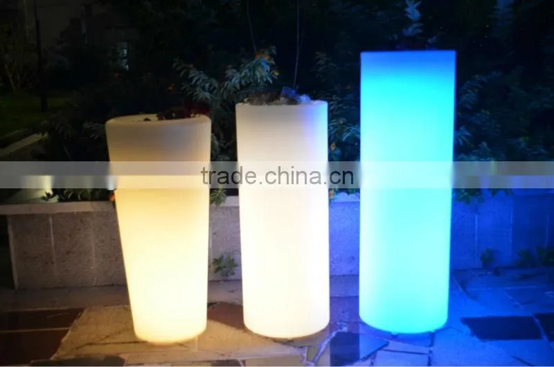 Home gardon decor led flower pot color change vase