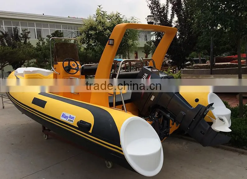 China manufacturer made new 17ft RIB rigid hypalon inflatable sport fishing boats for sale with Japan outboard engine motor
