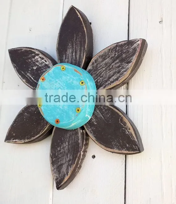 rustic wooden flower wall art summer decor