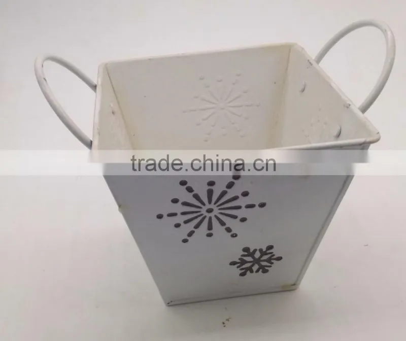cheap wholesale cylinder white mini 5cm cactus metal plant pots for succulents plants