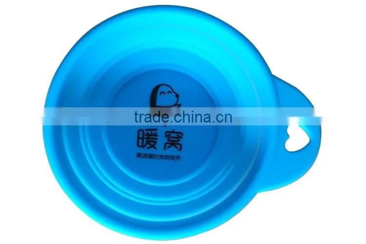 wholesale factory Pet's gift Pure silicone dog bowl with custom logo