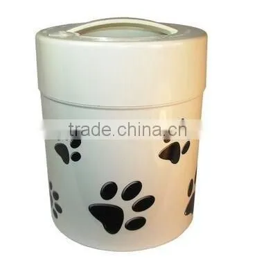 Plastic Pet Food Container, 2017 Wholesale Round Pet Food Bucket