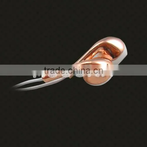 Aibaba fashion genuine rose gold headphones,eadphones accept custom logo for iPhone
