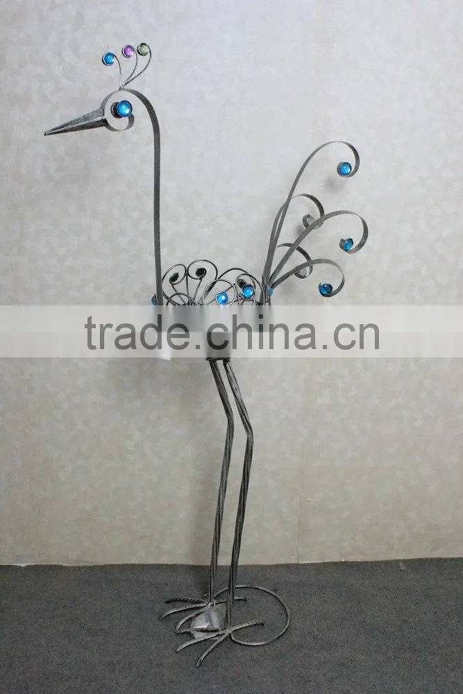 Metal peacock garden decoration