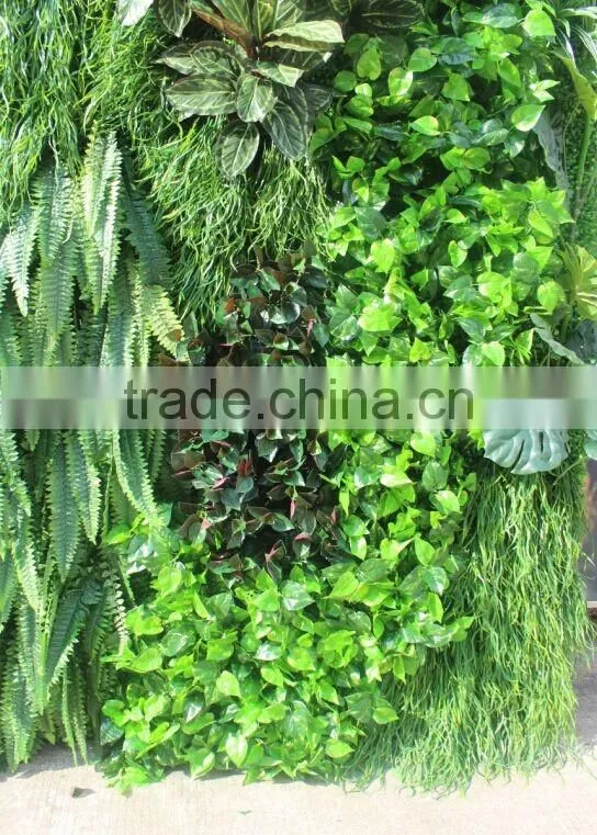 Exterior fake backdrop green plants wall for home or hotel decoration