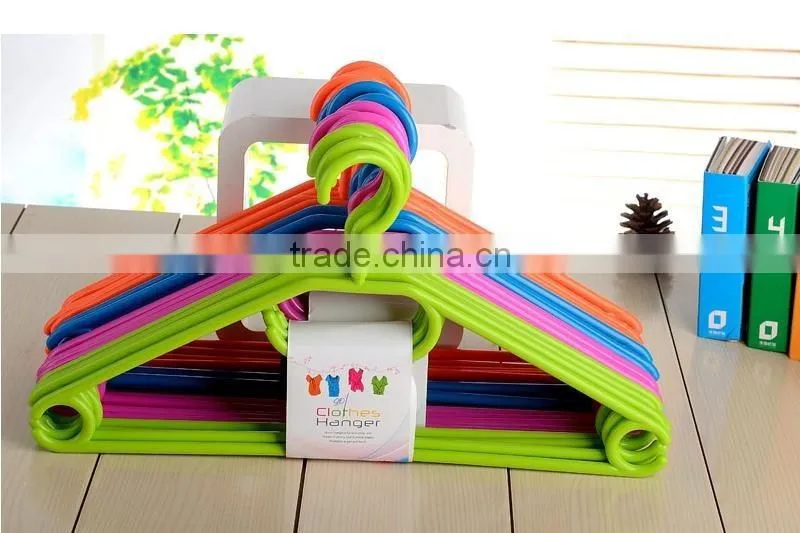 colorful plastic clothes hanger/pp cloth hanger