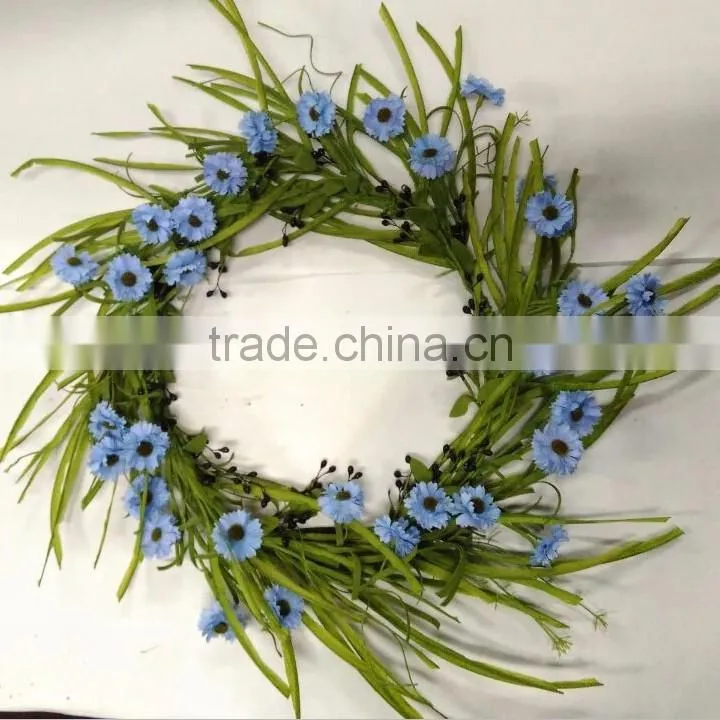 import china products artificial flower wreath with leaves