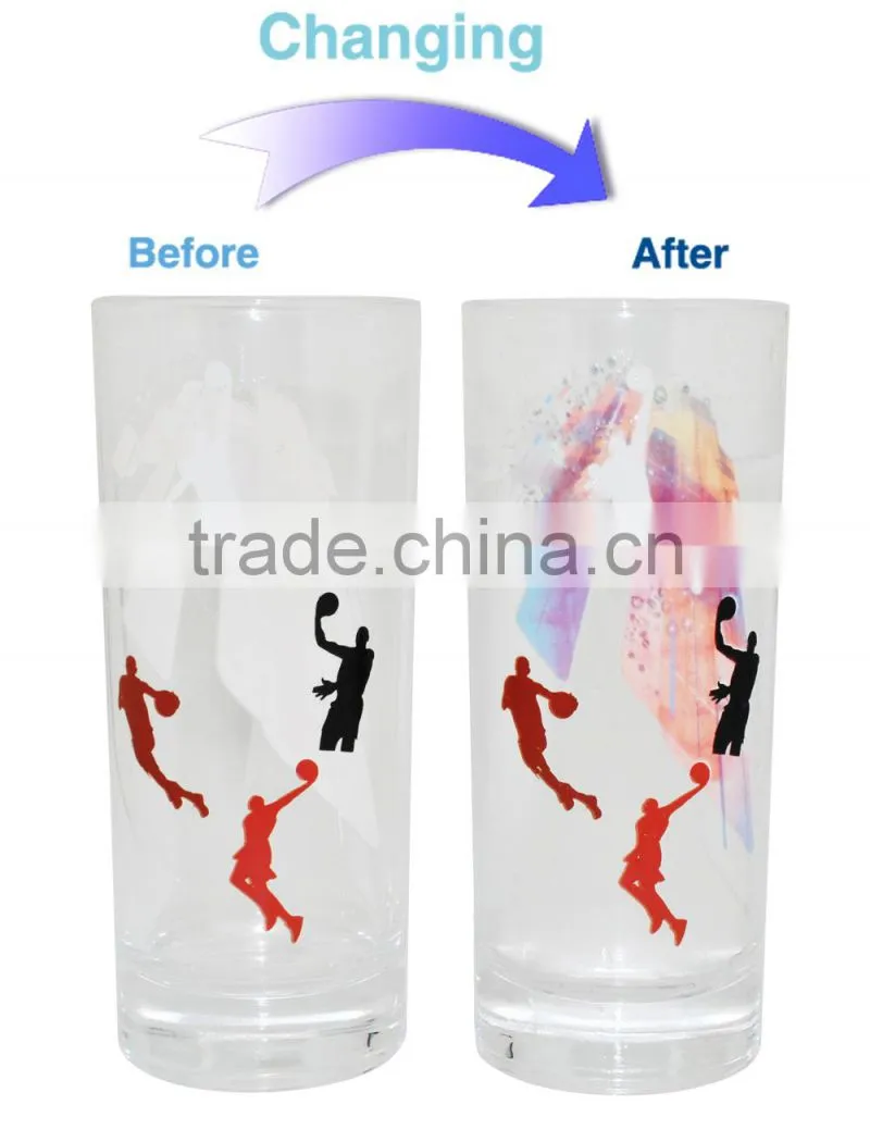 food grade clear glass customise glass cup for promotional