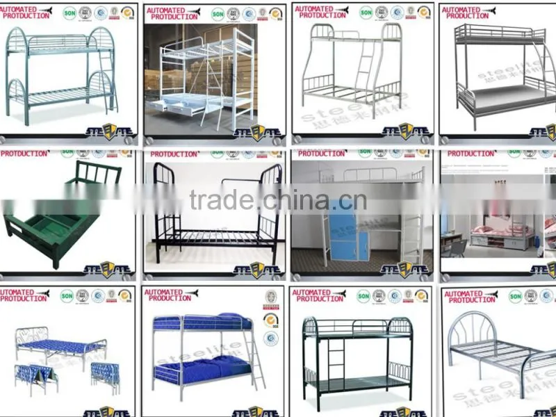 China manufacturer metal children bunk bed double decker iron bed for workers