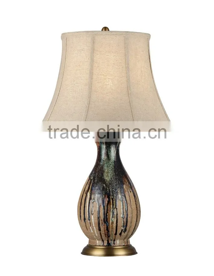BISINI Luxury Antique Flowing Glaze Ceramic Table Lamp