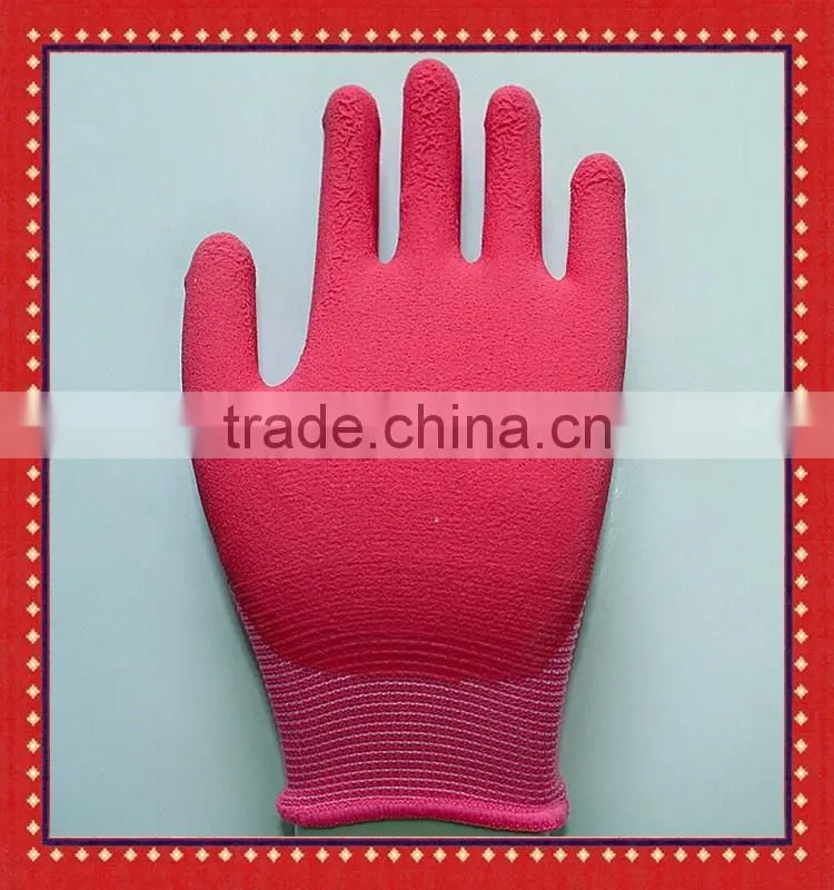 13Gauge Nyon Liner Softtextile Foam Latex Coated Gardening Gloves