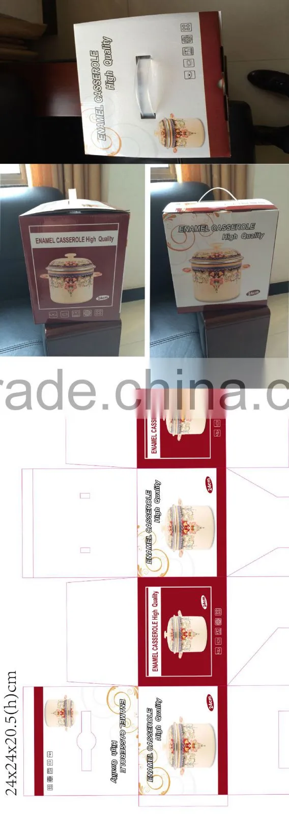 High quality enamel cooking pot casserole cookware